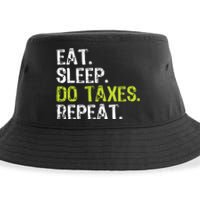 Eat Sleep Do Taxes Repeat Accountant Accounting Funny Cpa Sustainable Bucket Hat