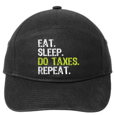 Eat Sleep Do Taxes Repeat Accountant Accounting Funny Cpa 7-Panel Snapback Hat