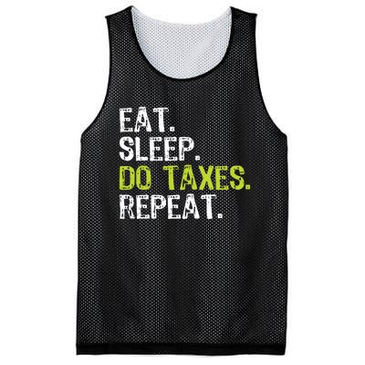 Eat Sleep Do Taxes Repeat Accountant Accounting Funny Cpa Mesh Reversible Basketball Jersey Tank