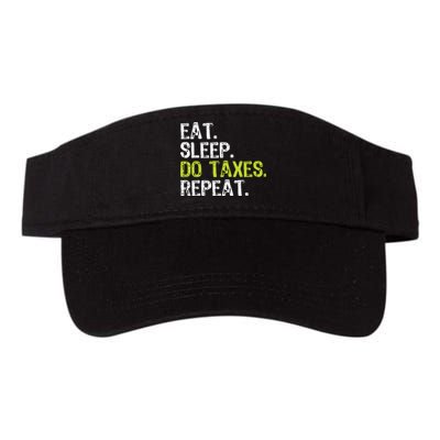 Eat Sleep Do Taxes Repeat Accountant Accounting Funny Cpa Valucap Bio-Washed Visor