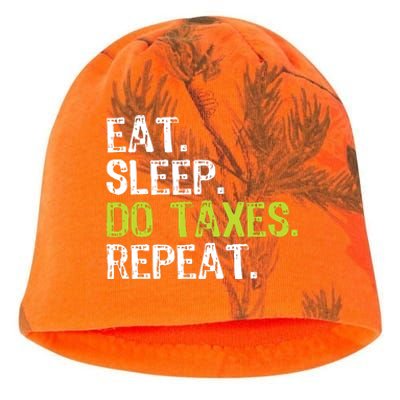 Eat Sleep Do Taxes Repeat Accountant Accounting Funny Cpa Kati - Camo Knit Beanie