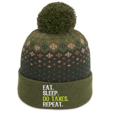 Eat Sleep Do Taxes Repeat Accountant Accounting Funny Cpa The Baniff Cuffed Pom Beanie