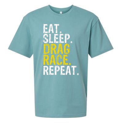 Eat Sleep Drag Race Repeat Racing Gift Sueded Cloud Jersey T-Shirt