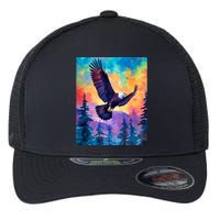 Eagle Spirit Designs Majestic Eagle Silhouette: Freedoms Colors Flexfit Unipanel Trucker Cap