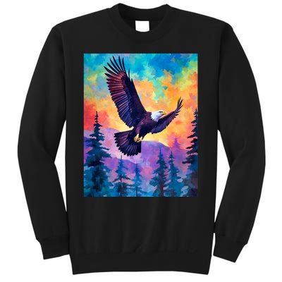 Eagle Spirit Designs Majestic Eagle Silhouette: Freedoms Colors Sweatshirt