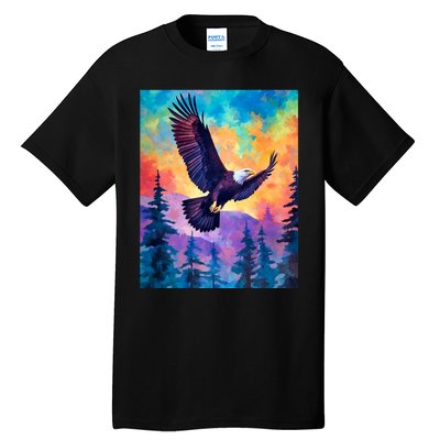 Eagle Spirit Designs Majestic Eagle Silhouette: Freedoms Colors Tall T-Shirt