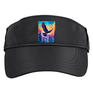 Eagle Spirit Designs Majestic Eagle Silhouette: Freedoms Colors Adult Drive Performance Visor