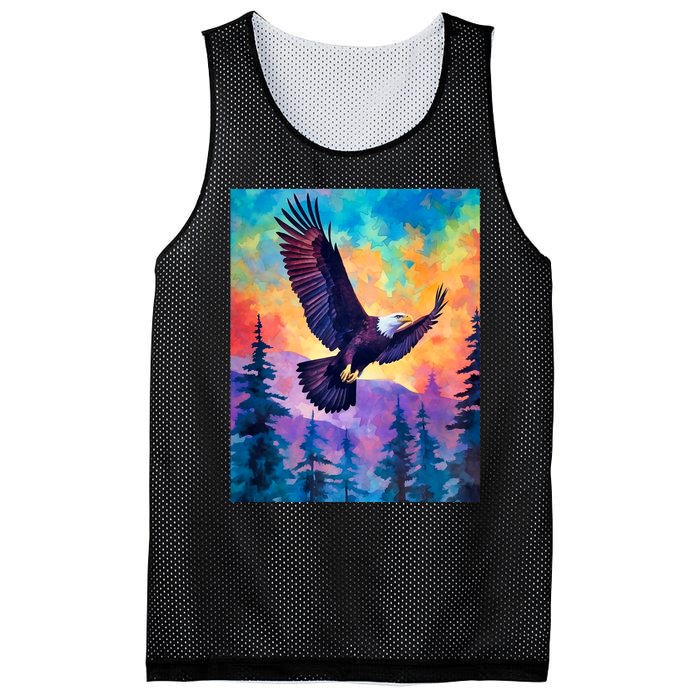 Eagle Spirit Designs Majestic Eagle Silhouette: Freedoms Colors Mesh Reversible Basketball Jersey Tank