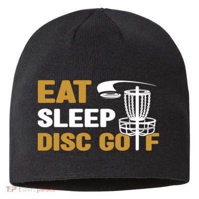 Eat Sleep Disc Golf Frolf Disc Golf Tee Sustainable Beanie