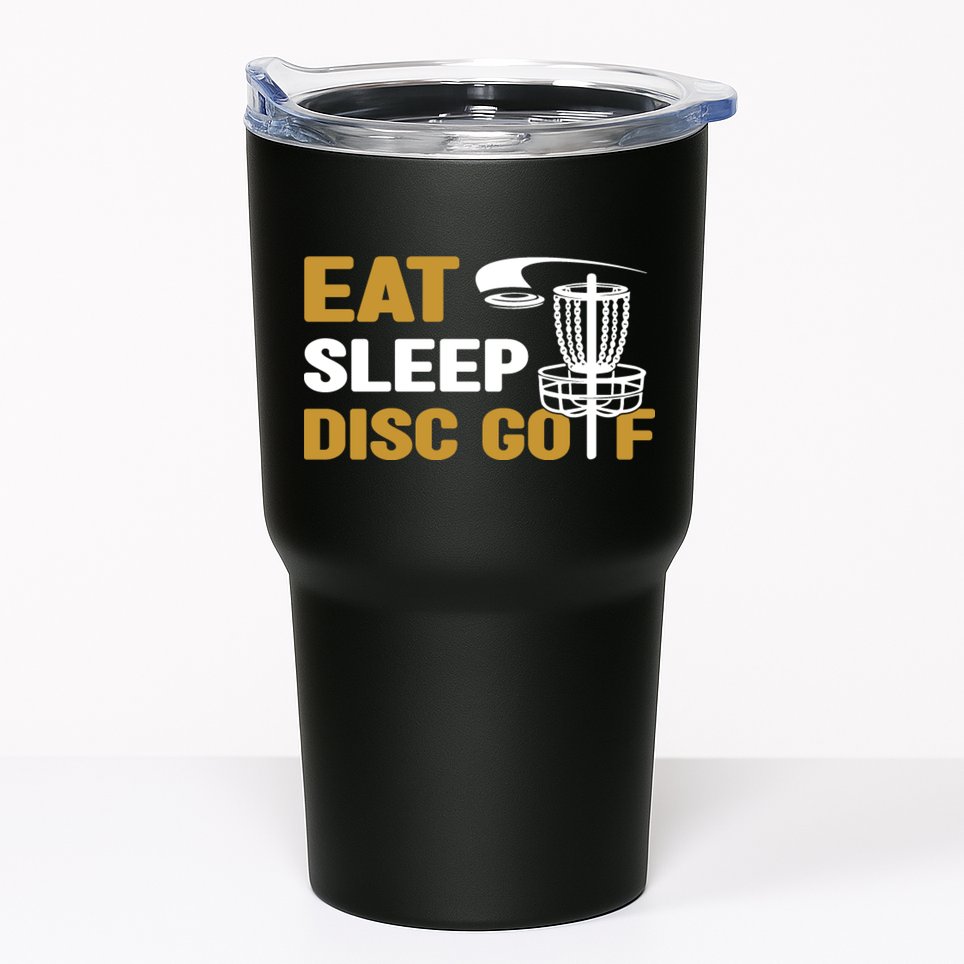 Eat Sleep Disc Golf Frolf Disc Golf Tee Tumbler