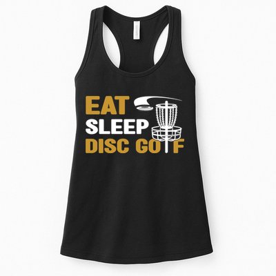 Eat Sleep Disc Golf Frolf Disc Golf Tee Womens Tank Top