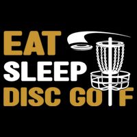 Eat Sleep Disc Golf Frolf Disc Golf Tee Women's Crop Top Tee