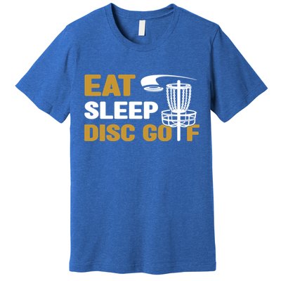 Eat Sleep Disc Golf Frolf Disc Golf Tee Premium T-Shirt