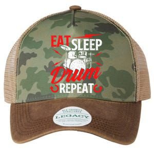 Eat Sleep Drum Repeat Drummer Drumming Band Lover Legacy Tie Dye Trucker Hat