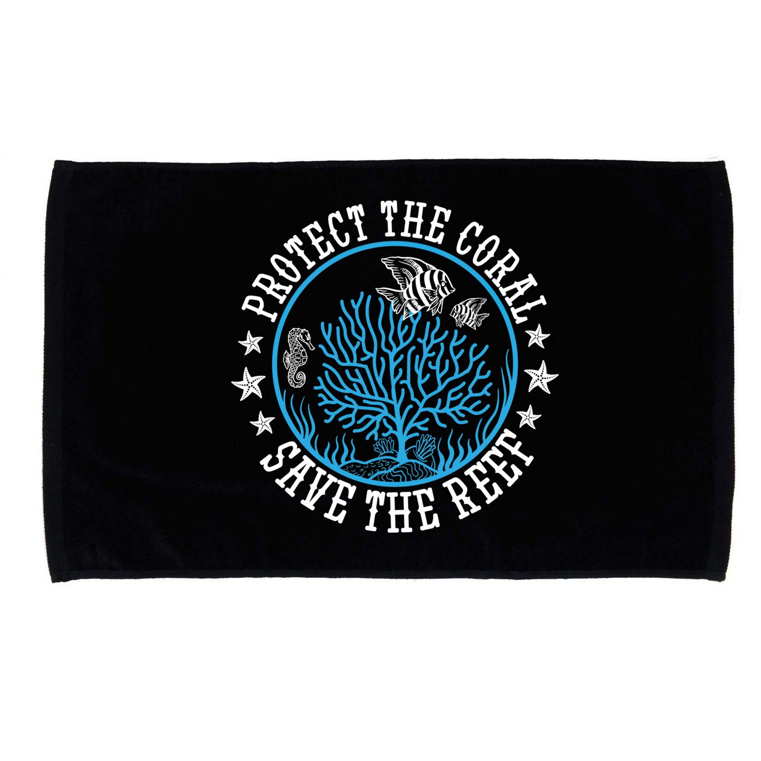 Environtal Saying Diver Protect The Coral Save The Reef Gift Microfiber Hand Towel