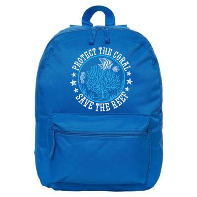 Environtal Saying Diver Protect The Coral Save The Reef Gift 16 in Basic Backpack