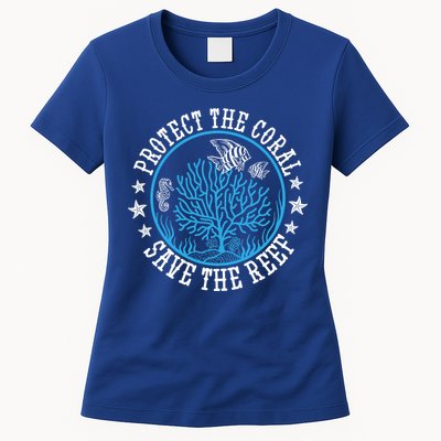 Environtal Saying Diver Protect The Coral Save The Reef Gift Womens T-Shirt