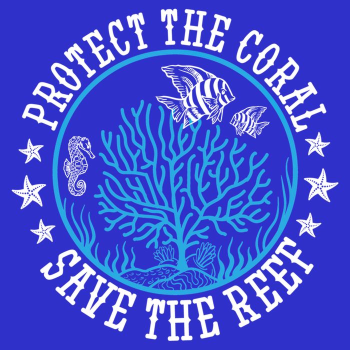 Environtal Saying Diver Protect The Coral Save The Reef Gift Zip Tote Bag