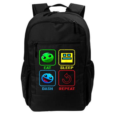 Eat Sleep Dash Repeat Video Game Geometry Video Gamer Cool Gift Backpack
