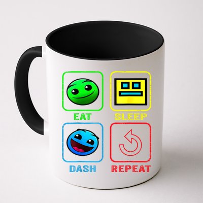 Eat Sleep Dash Repeat Video Game Geometry Video Gamer Cool Gift Mug