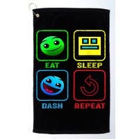 Eat Sleep Dash Repeat Video Game Geometry Video Gamer Cool Gift Golf Towel