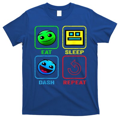 Eat Sleep Dash Repeat Video Game Geometry Video Gamer Cool Gift T-Shirt