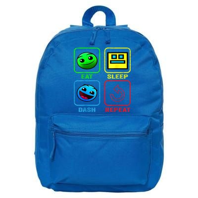 Eat Sleep Dash Repeat Video Game Geometry Video Gamer Cool Gift 16 in Basic Backpack