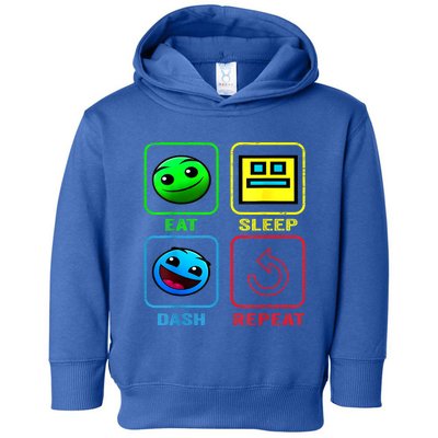 Eat Sleep Dash Repeat Video Game Geometry Video Gamer Cool Gift Toddler Hoodie