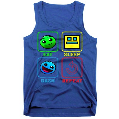 Eat Sleep Dash Repeat Video Game Geometry Video Gamer Cool Gift Tank Top