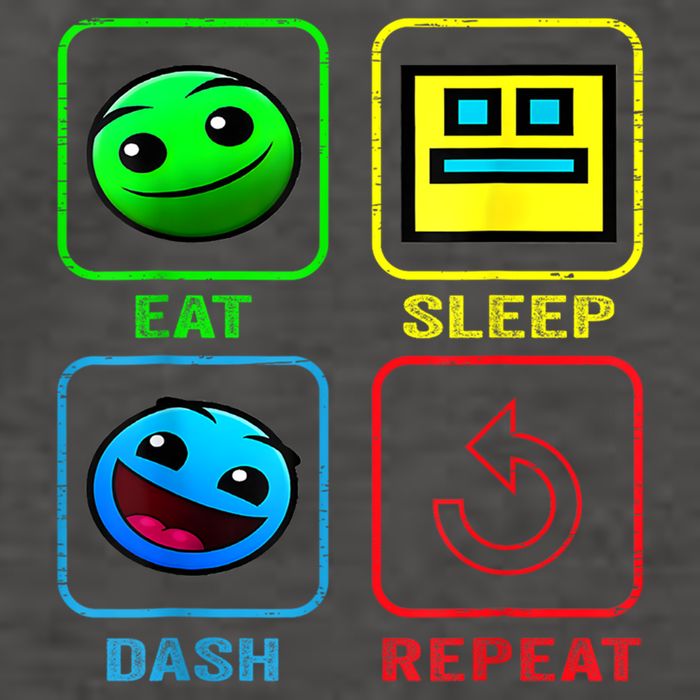 Eat Sleep Dash Repeat Video Game Geometry Video Gamer Cool Gift Vector Backpack