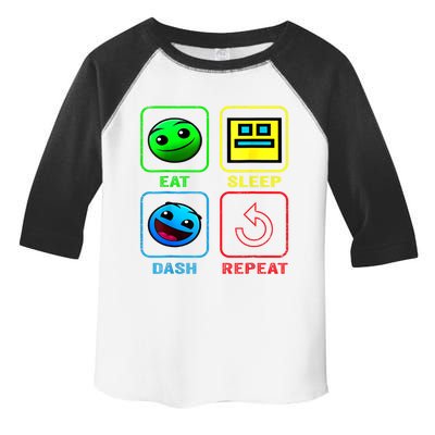 Eat Sleep Dash Repeat Video Game Geometry Video Gamer Cool Gift Toddler Fine Jersey T-Shirt