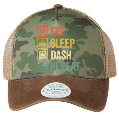 Eat Sleep Dash Repeat Video Game Geometry Legacy Tie Dye Trucker Hat