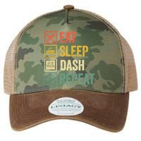 Eat Sleep Dash Repeat Video Game Geometry Legacy Tie Dye Trucker Hat