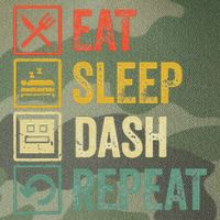 Eat Sleep Dash Repeat Video Game Geometry Legacy Tie Dye Trucker Hat
