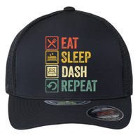 Eat Sleep Dash Repeat Video Game Geometry Flexfit Unipanel Trucker Cap