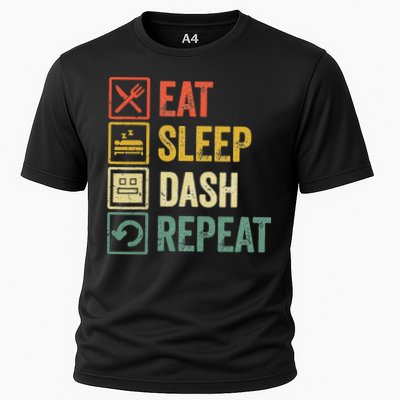 Eat Sleep Dash Repeat Video Game Geometry Performance Shirt