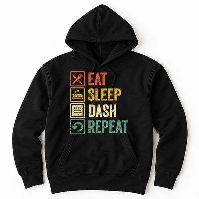 Eat Sleep Dash Repeat Video Game Geometry Hoodie