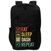 Eat Sleep Dash Repeat Video Game Geometry Impact Tech Backpack