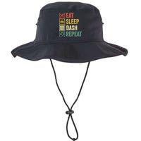 Eat Sleep Dash Repeat Video Game Geometry Bucket Hat