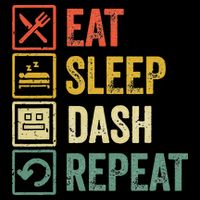 Eat Sleep Dash Repeat Video Game Geometry Drawstring Bag