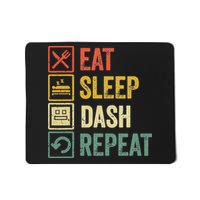 Eat Sleep Dash Repeat Video Game Geometry Mousepad