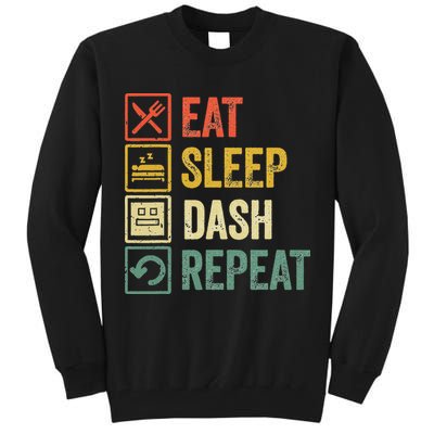 Eat Sleep Dash Repeat Video Game Geometry Tall Sweatshirt
