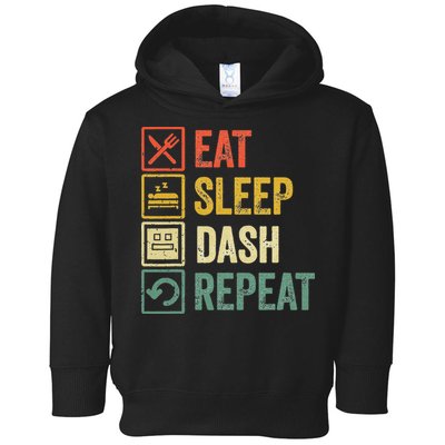 Eat Sleep Dash Repeat Video Game Geometry Toddler Hoodie