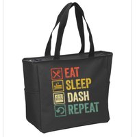 Eat Sleep Dash Repeat Video Game Geometry Zip Tote Bag