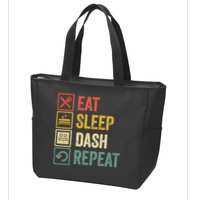 Eat Sleep Dash Repeat Video Game Geometry Zip Tote Bag