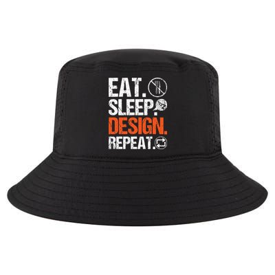 Eat Sleep Design Repeat Architect Architecture Artwork Cool Comfort Performance Bucket Hat