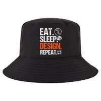 Eat Sleep Design Repeat Architect Architecture Artwork Cool Comfort Performance Bucket Hat