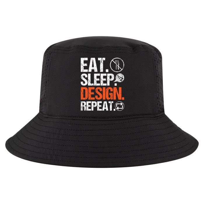 Eat Sleep Design Repeat Architect Architecture Artwork Cool Comfort Performance Bucket Hat