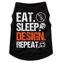 Eat Sleep Design Repeat Architect Architecture Artwork Doggie Tank