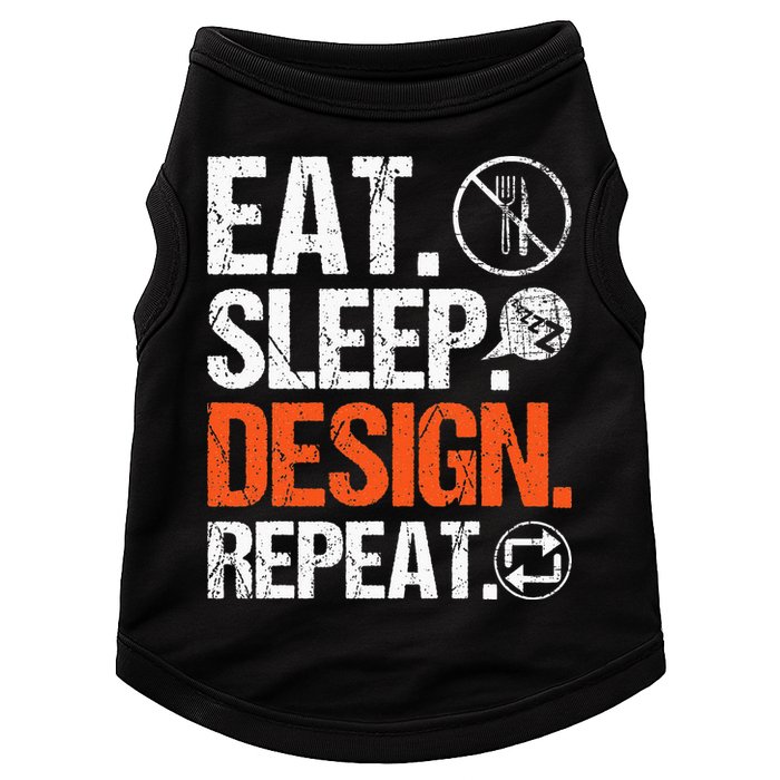Eat Sleep Design Repeat Architect Architecture Artwork Doggie Tank